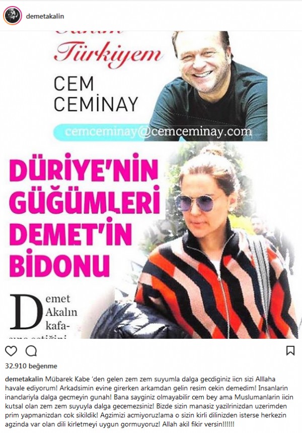 Demet Akalın'dan o yazara tepki